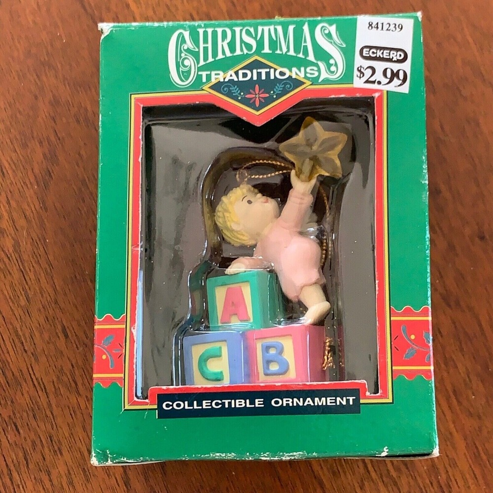 Christmas Traditions Angel‎ Ornament ABC Blocks Star Collectible Decoration